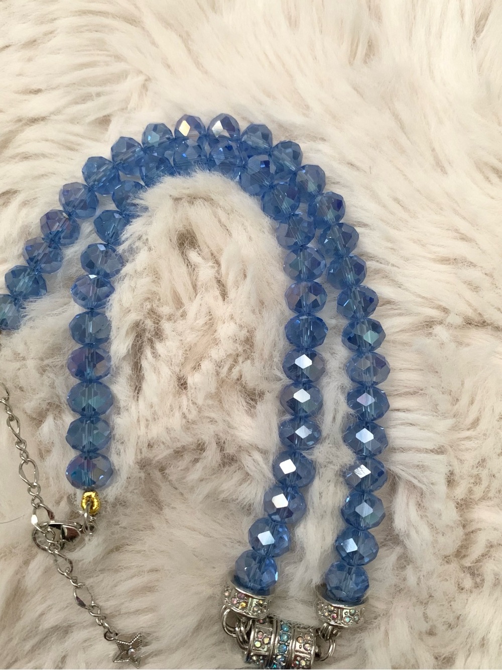 Kirk’s Folly Blue Angel Face Magnetic Pendant Necklace - Picture 3 of 6